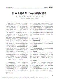 溫室大棚草莓7種農(nóng)藥降解動(dòng)態(tài)