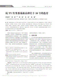 抗TY 紅果番茄新品種長豐10 號的選育