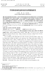 不同種系梅花品種組織培養(yǎng)繁殖研究