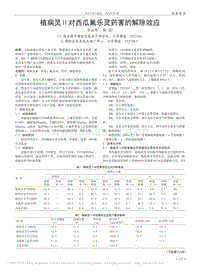 植病靈對(duì)西瓜氟樂(lè)靈藥害的解除效應(yīng)