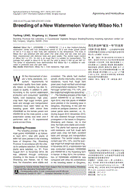 西瓜新品種“蜜寶一號(hào)”的選育