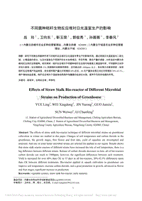 不同菌種秸稈生物反應堆對日光溫室生產(chǎn)的影響_岳玲.pdf