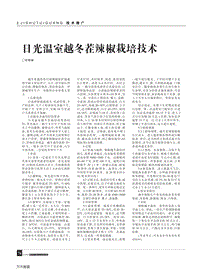 日光溫室越冬茬辣椒栽培技術(shù).pdf