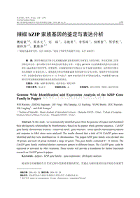 辣椒bZIP家族基因的鑒定與表達(dá)分析.pdf