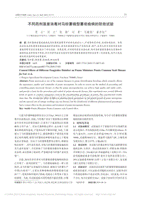 不同藥劑溫室消毒對馬鈴薯微型薯瘡痂病的防效試驗.pdf