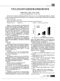 不同孔徑防蟲網(wǎng)對(duì)設(shè)施蔬菜害蟲隔離效果的影響