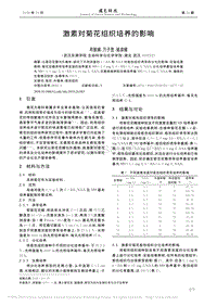 激素對(duì)菊花組織培養(yǎng)的影響