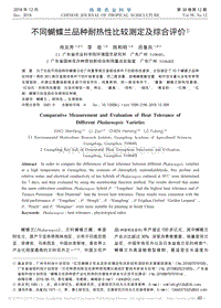 不同蝴蝶蘭品種耐熱性比較測(cè)定及綜合評(píng)價(jià).pdf
