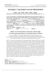 自然光植物工廠多層立體栽培補(bǔ)光對生菜產(chǎn)量和品質(zhì)的影響