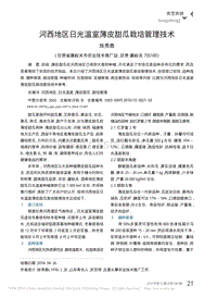 河西地區(qū)日光溫室薄皮甜瓜栽培管理技術(shù)