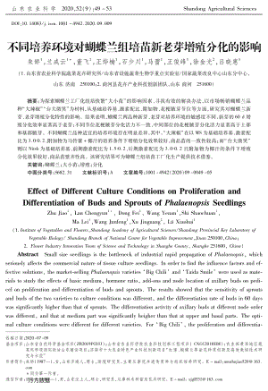 不同培養(yǎng)環(huán)境對(duì)蝴蝶蘭組培苗新老芽增殖分化的影響.pdf