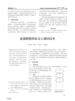 盆栽拇指西瓜無土栽培技術(shù).pdf