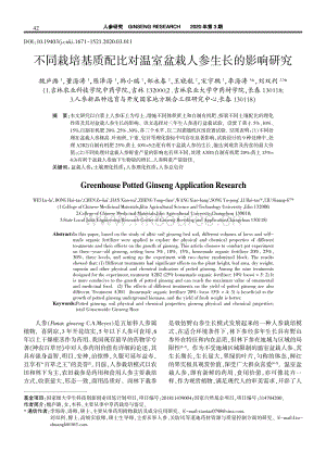 不同栽培基質(zhì)配比對溫室盆栽人參生長的影響研究.pdf