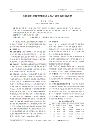 光碳肥料對(duì)大棚辣椒保苗增產(chǎn)效果的影響試驗(yàn).pdf