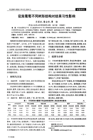 設(shè)施葡萄不同樹形結(jié)構(gòu)對結(jié)果習(xí)性影響.pdf