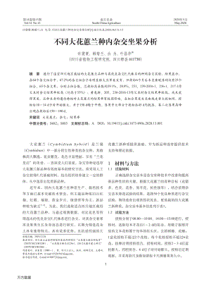 不同大花蕙蘭種內(nèi)雜交坐果分析.pdf