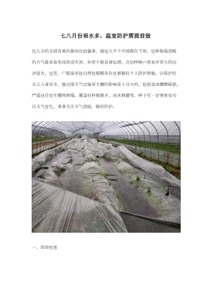 七八月份雨水多溫室防護(hù)需提前做.docx