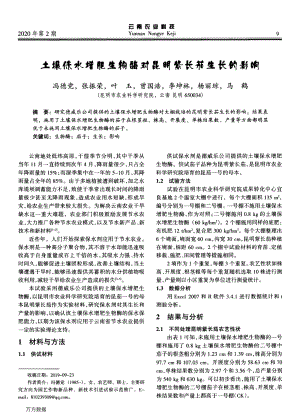 土壤保水增肥生物酶對(duì)昆明紫長(zhǎng)茄生長(zhǎng)的影響.pdf