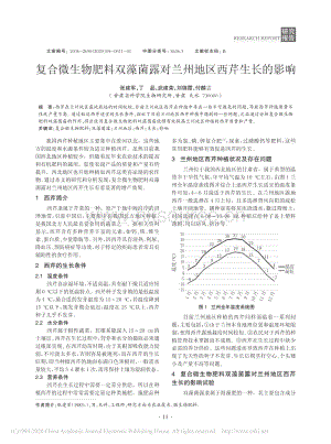 復(fù)合微生物肥料雙藻菌露對蘭州地區(qū)西芹生長的影響.pdf