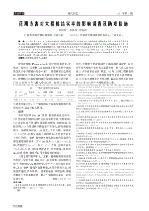 花期凍害對大櫻桃結實率的影響調查及防寒措施.pdf