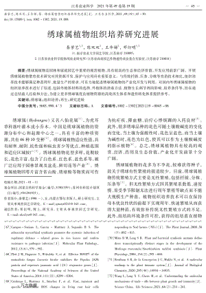 繡球?qū)僦参锝M織培養(yǎng)研究進(jìn)展.pdf