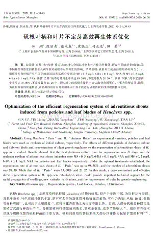 礬根葉柄和葉片不定芽高效再生體系優(yōu)化.pdf