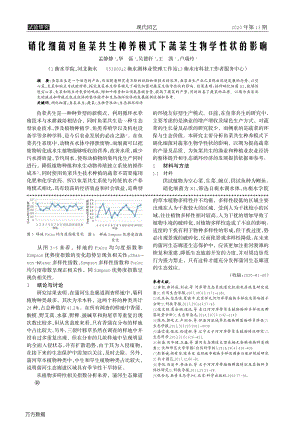 硝化細菌對魚菜共生種養(yǎng)模式下蔬菜生物學性狀的影響.pdf