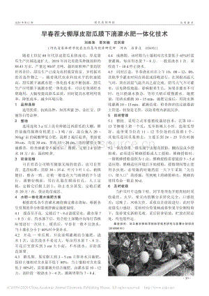 早春茬大棚厚皮甜瓜膜下滴灌水肥一體化技術(shù).pdf