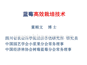 藍(lán)莓產(chǎn)業(yè)發(fā)展與高產(chǎn)栽培技術(shù).pptx