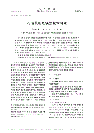 花毛茛組培快繁技術(shù)研究.pdf