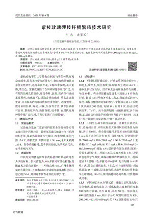 紫枝玫瑰硬枝扦插繁殖技術(shù)研究.pdf