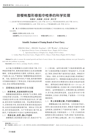 甜櫻桃整形修剪中枝條的科學(xué)處理.pdf