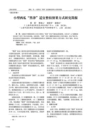 小型西瓜“黑津”適宜整枝留果方式研究簡(jiǎn)報(bào).pdf