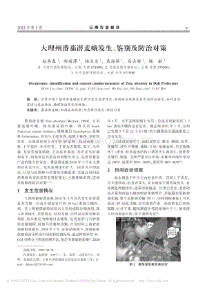大理州番茄潛麥蛾發(fā)生、鑒別及防治對(duì)策.pdf