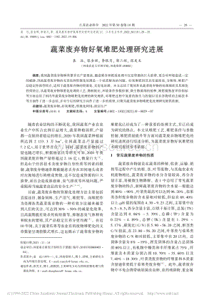 蔬菜廢棄物好氧堆肥處理研究進(jìn)展.pdf