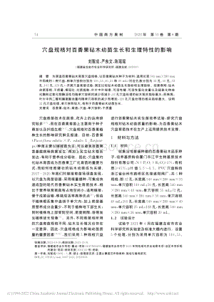 穴盤規(guī)格對百香果砧木幼苗生長和生理特性的影響.pdf