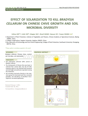 EFFECT OF SOLARIZATION TO KILL BRADYSIA CELLARUM ON CHINESE CHIVE GROWTH AND SOIL MICROBIAL DIVERSITY.pdf