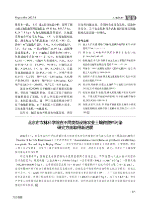 北京市農(nóng)林科學院在不同類型設施農(nóng)業(yè)土壤微塑料污染研究方面取得新進展.pdf