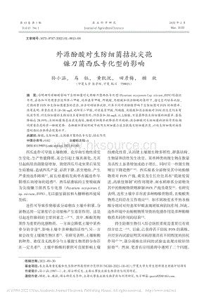 外源酚酸對生防細(xì)菌拮抗尖孢鐮刀菌西瓜?；偷挠绊慱孫小涵.pdf