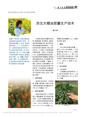 蘇北大棚油菜薹生產(chǎn)技術(shù).pdf