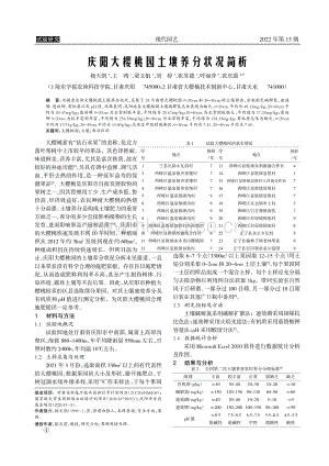 慶陽大櫻桃園土壤養(yǎng)分狀況簡析.pdf