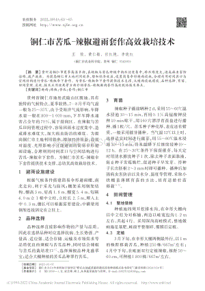 銅仁市苦瓜-辣椒避雨套作高效栽培技術(shù).pdf
