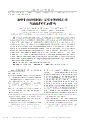 菌糠牛糞蚯蚓堆肥對(duì)草莓土壤理化性質(zhì)和細(xì)菌多樣性的影響.pdf