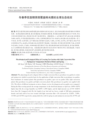冬春季低溫期茶園覆蓋轉(zhuǎn)光膜的生理生態(tài)效應(yīng).pdf