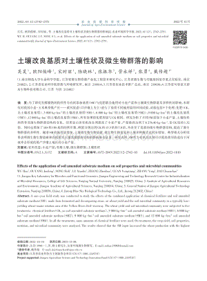 土壤改良基質(zhì)對(duì)土壤性狀及微生物群落的影響.pdf
