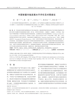中國智慧冷鏈發(fā)展水平評(píng)價(jià)及對策建議.pdf
