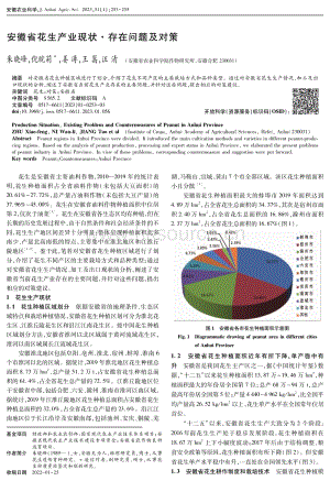 安徽省花生產(chǎn)業(yè)現(xiàn)狀·存在問題及對策.pdf