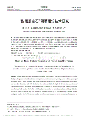 甜蜜藍(lán)寶石葡萄組培技術(shù)研究.pdf