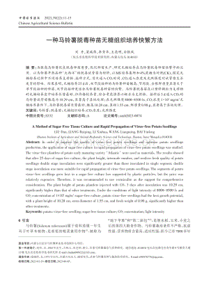 一種馬鈴薯脫毒種苗無糖組織培養(yǎng)快繁方法.pdf