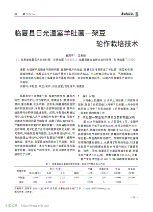 臨夏縣日光溫室羊肚菌架豆輪作栽培技術(shù).pdf